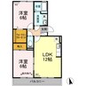 エスポワール笹本A 2LDKの間取り