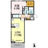 サンリット 1LDKの間取り