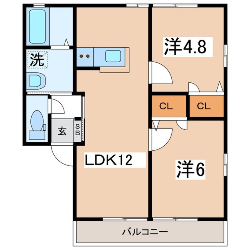 間取図 カイベールB