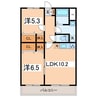 マンションコスモ 2LDKの間取り