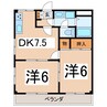 LUMINEかなまるI 2DKの間取り