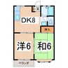 ハイツ土屋Ａ 2DKの間取り