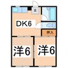 セラミックハイツ秋山 2DKの間取り