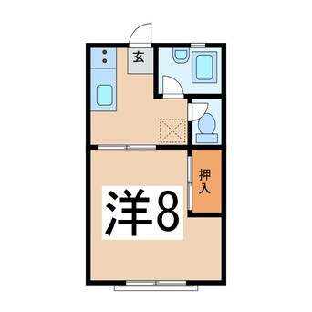 間取図 パンシオンハナワ B