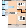 フォンターナB 2LDKの間取り