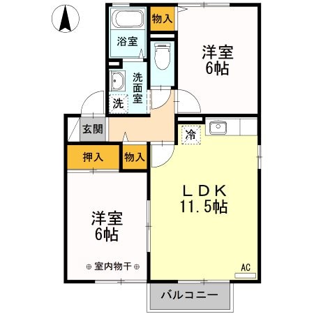 間取り図 ヒルサイドテラス　B