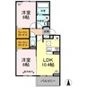 ヴィラクレスト 2LDKの間取り