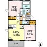 メイユール宮塚 2LDKの間取り