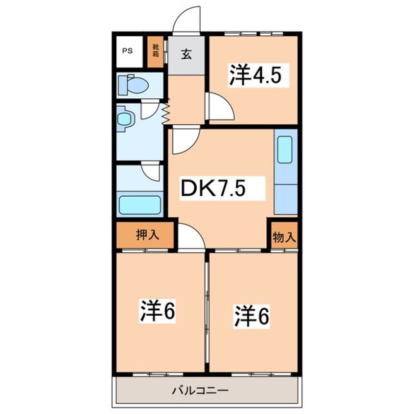 間取図 薫荘コーポ