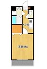 ミディアルピーヌ 1Kの間取り