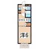 コーポグリーンヒルズ 1DKの間取り