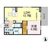 D-ROOM富士見 1LDKの間取り