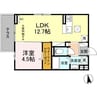 D-ROOM富士見 1LDKの間取り