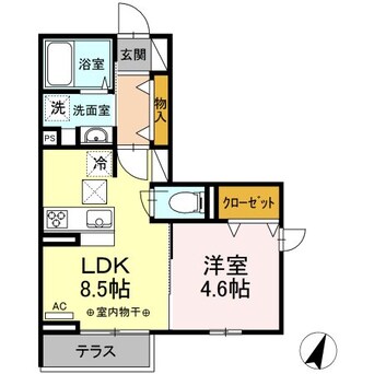 間取図 D-room　Milonga