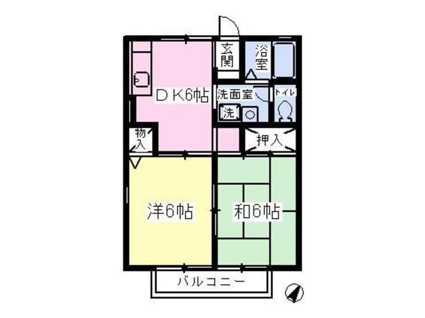 間取図 サンセジュール　B棟