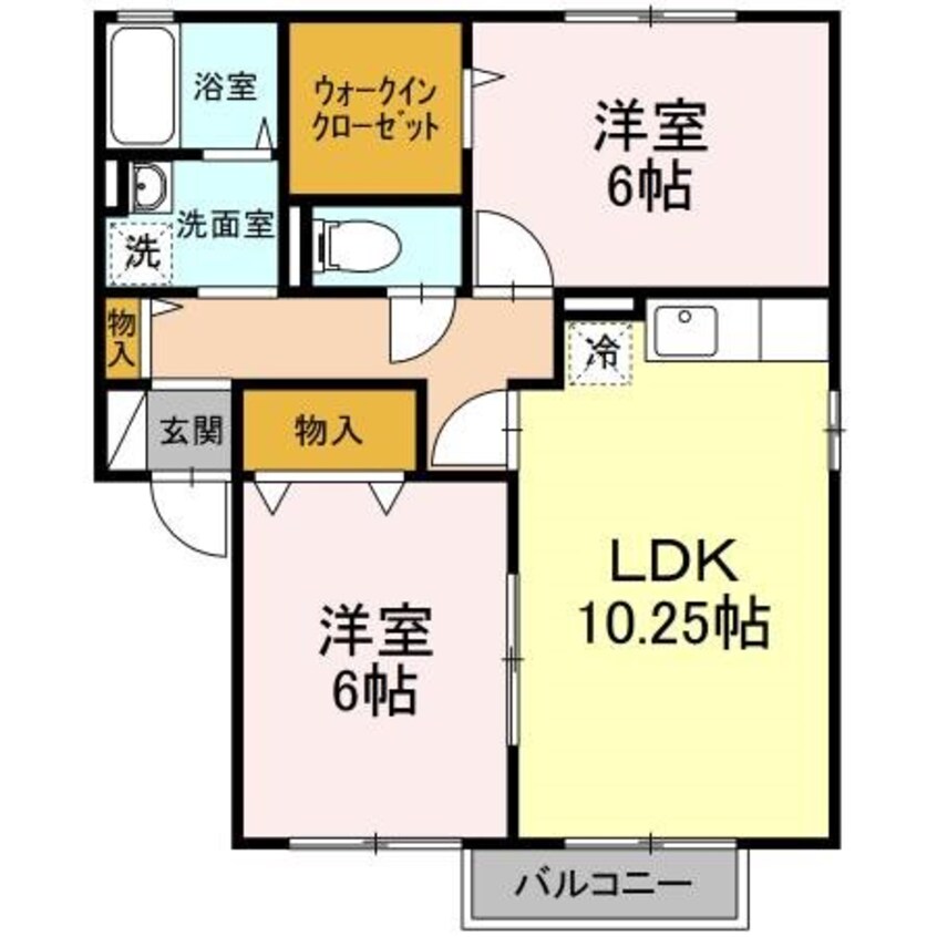 間取図 コーポ上野III　B