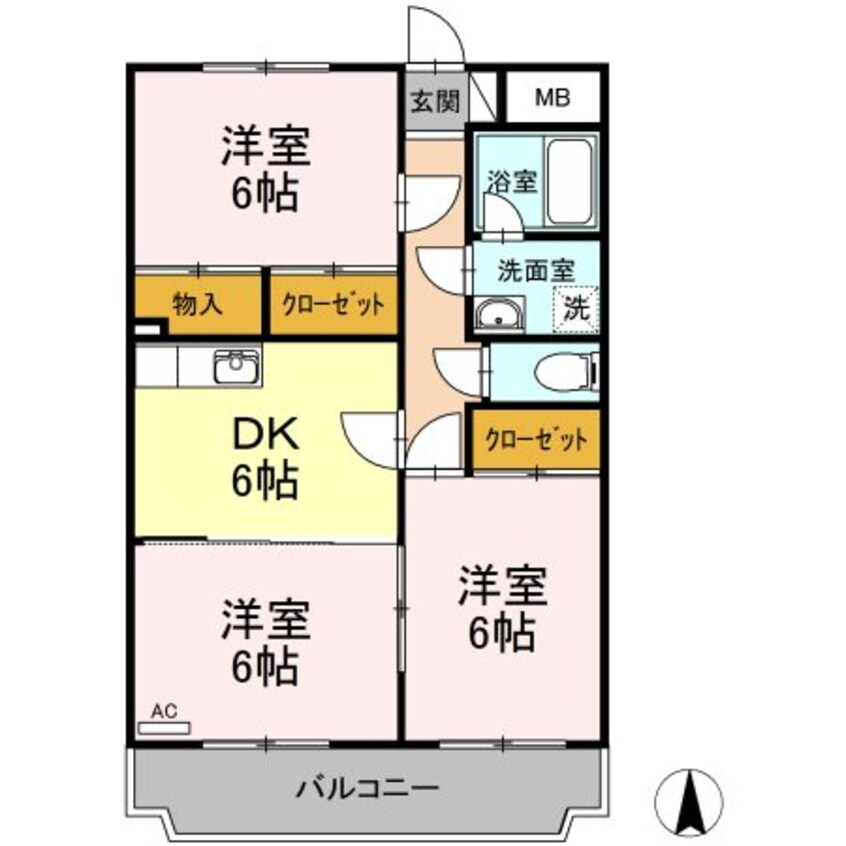 間取図 レジデンス今村　B