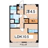 ニューコーポ湯村 1LDKの間取り