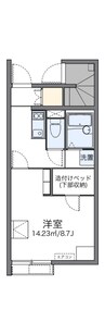 レオネクスト湯村 1Kの間取り