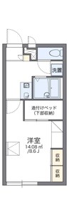 レオパレスやすらぎ 1Kの間取り