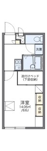 レオパレスアルシオネ 1Kの間取り