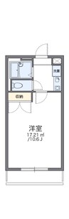 レオパレスアザミ 1Kの間取り