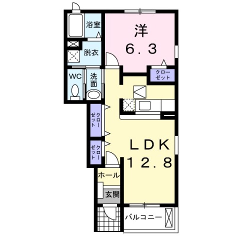 間取図 ダイヤモンドフラット　I