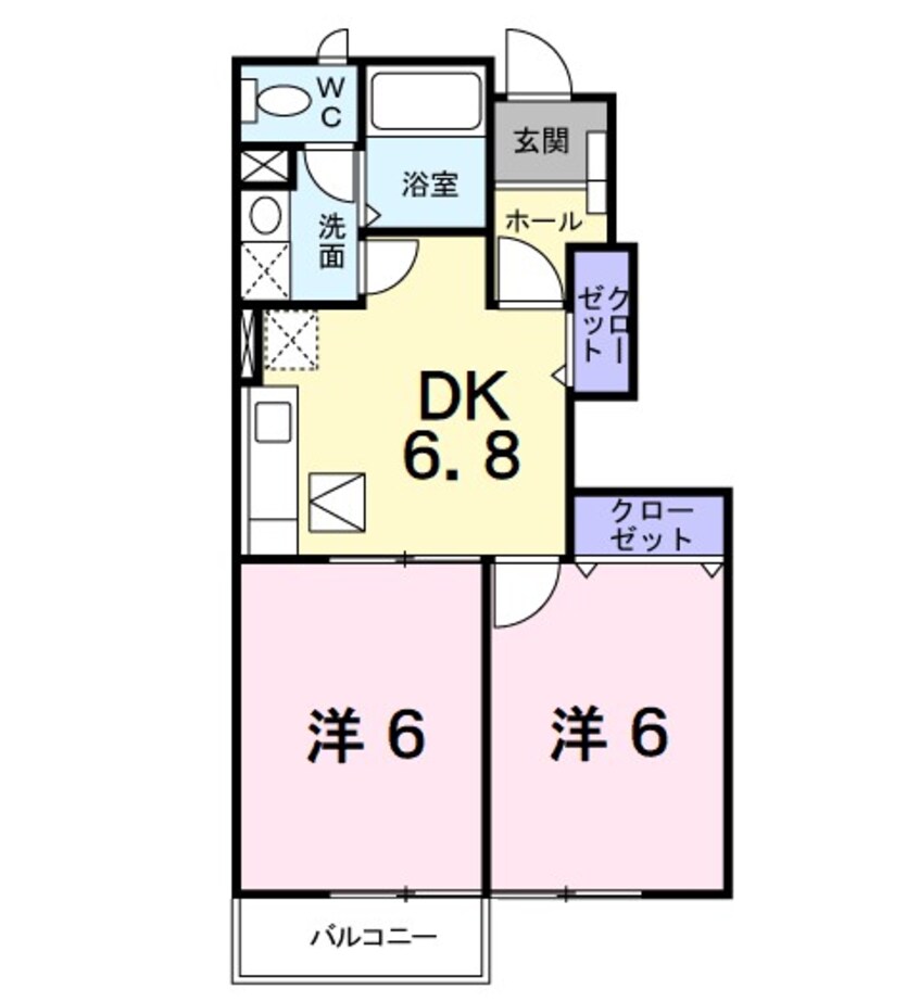 間取図 シャトー・フルールＡ