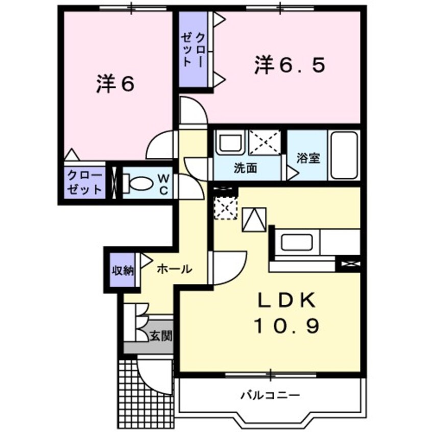 間取図 ヴィラ・フォ－レＡ