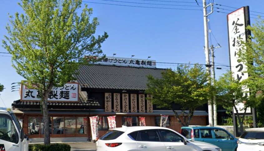 丸亀製麺 甲斐店(その他飲食（ファミレスなど）)まで585m ルーミー甲府82号館