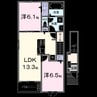 サニーカーサ・甲斐富竹　Ａ 2LDKの間取り