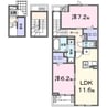 グラシアス　甲斐 2LDKの間取り