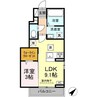 コーポTMT 1LDKの間取り