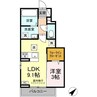 コーポTMT 1LDKの間取り