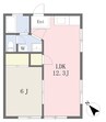 ハイツ植松II 1LDKの間取り