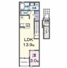 クレストビュー 1LDKの間取り