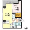 （仮）富竹新田PJ 1LDKの間取り
