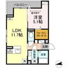 （仮）富竹新田PJ 1LDKの間取り