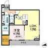（仮）富竹新田PJ 1LDKの間取り