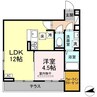 （仮）富竹新田PJ 1LDKの間取り
