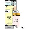 （仮）甲府市徳行5丁目PJ 1LDKの間取り