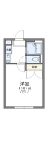 レオパレスＬＯＧＩＮ 1Kの間取り