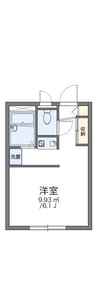 レオパレス富士見 1Kの間取り