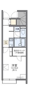 レオネクストフラワー 1Kの間取り