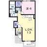ハイマウント　Ｆｏｕｒ　Ｂ 1LDKの間取り