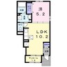 ノース　ソレイユ 1LDKの間取り
