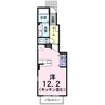 フィデール 1Kの間取り