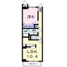 ルーナ・II 1LDKの間取り