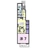 ドミール緑II　Ａ 1DKの間取り