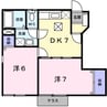 ビレッジ-Ｋ　Ｂ 2DKの間取り